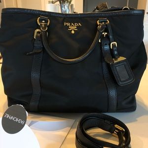 PRADA Tessuto nylon tote Nero